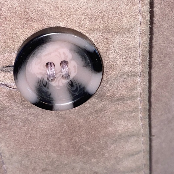 Vintage y2k Monterrey Bay dusty pink button up suede leather Blazer jacket Fall - Picture 8 of 11